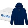 Gildan Adult Fleece Zip Hoodie Sweatshirt, Style G18600, Multipack(Navy (24-pack))
