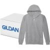 Gildan Adult Fleece Zip Hoodie Sweatshirt, Style G18600, Multipack(Sport Grey (24-pack))