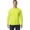 Gildan Adult Heavy Cotton Long Sleeve T-Shirt, Style G5400, 2-Pack(Safety Green)