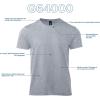 Gildan Adult Softstyle Cotton T-Shirt, Style G64000, Multipack(Ring Spun Sport Grey – Case of 36)