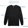 Gildan Adult Ultra Cotton Long Sleeve T-Shirt, Style G2400, Multipack(Black (72-pack))