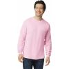 Gildan Adult Ultra Cotton Long Sleeve T-Shirt, Style G2400, Multipack(Light Pink (2-pack))