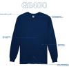 Gildan Adult Ultra Cotton Long Sleeve T-Shirt, Style G2400, Multipack(Navy (2-pack))
