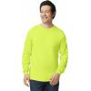 Gildan Adult Ultra Cotton Long Sleeve T-Shirt, Style G2400, Multipack(Safety Green (3-pack))