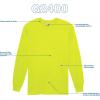 Gildan Adult Ultra Cotton Long Sleeve T-Shirt, Style G2400, Multipack(Safety Green (72-pack))