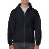 Gildan Fleece Zip Hoodie Sweatshirt, Style G18600, Multipack(Black)