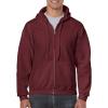 Gildan Fleece Zip Hoodie Sweatshirt, Style G18600, Multipack(Maroon)