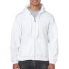 Gildan Fleece Zip Hoodie Sweatshirt, Style G18600, Multipack(White)