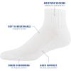 Gildan Men’s Active Cotton Ankle Socks, 10-Pairs(White)
