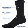 Gildan Men’s Active Cotton Crew Socks (10-Pack)(Black)
