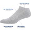 Gildan Men’s Active Cotton No Show Socks (10-Pack)(Grey Heather)