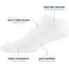 Gildan Men’s Active Cotton No Show Socks (10-Pack)(White)