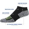 Gildan Men’s Active Strategic Cushion No Show Socks, Multipairs(Black/Acid (12-pairs))