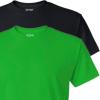 Gildan Mens DryBlend Workwear T-Shirts with Pocket, 2-Pack(Black green)