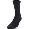 Gildan Men’s Polyester Half Cushion Mid-Crew Socks, 12-pack(Black)
