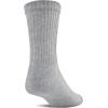 Gildan Men’s Polyester Half Cushion Mid-Crew Socks, 12-pack(Grey)