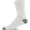 Gildan Men’s Polyester Half Cushion Mid-Crew Socks, 12-pack(White)