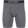 Gildan Men’s Underwear Cotton Stretch Boxer Briefs, Multipack(Black Soot/Heather Dark Grey/Green Midnight (4-pack  Long Leg))