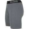 Gildan Men’s Underwear Cotton Stretch Boxer Briefs, Multipack(Black Soot/Heather Dark Grey/Green Midnight (4-pack  Long Leg))