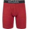 Gildan Men’s Underwear Cotton Stretch Boxer Briefs, Multipack(Blk/Heather Navy/Stripe/Heather Red (4-pack  Long Leg))