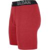 Gildan Men’s Underwear Cotton Stretch Boxer Briefs, Multipack(Blk/Heather Navy/Stripe/Heather Red (4-pack  Long Leg))
