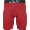 Gildan Men’s Underwear Cotton Stretch Boxer Briefs, Multipack(Blue Cove/Hawaiian Blue/Heather Red Mark (4-pack  Long Leg))