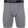 Gildan Men’s Underwear Cotton Stretch Boxer Briefs, Multipack(Grey Flannel/Black Soot (4-pack  Long Leg))