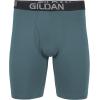 Gildan Men’s Underwear Cotton Stretch Boxer Briefs, Multipack(Hthr Dark Grey/Hthr Navy/Shapes/Blue (4-pack  Long Leg))