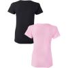 Gildan Women’s Heavy Cotton T-Shirt, Style G5000L, 2-Pack((1) Black + (1) Light Pink)