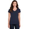 Gildan Women’s Heavy Cotton V-Neck T-Shirt, 2-Pack(Navy Blue-charcoal)