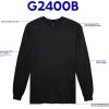 Gildan Youth Ultra Cotton Long Sleeve T-Shirt, Style G2400B, 2-Pack(Black)