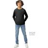 Gildan Youth Ultra Cotton Long Sleeve T-Shirt, Style G2400B, 2-Pack(Black)