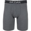 Gildan mens Cotton Stretch Boxer Brief, Multipack(Heather Dark Grey/Green Midnight/Blk (4-pack  Long Leg))