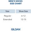 Gildan mens Polyester Half Cushion Crew Socks, 12-pairs(Assorted)