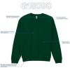 Gildan unisex-adult Fleece Crewneck Sweatshirt, Style G18000, Multipack(Forest Green (1-pack))