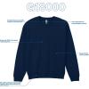 Gildan unisex-adult Fleece Crewneck Sweatshirt, Style G18000, Multipack(Navy (1-pack))