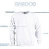Gildan unisex-adult Fleece Crewneck Sweatshirt, Style G18000, Multipack(White (1-pack))