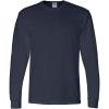 Cotton 6 oz. Long-Sleeve T-Shirt (G240)((1) Navy + (1) Dark Heather)