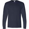 Cotton 6 oz. Long-Sleeve T-Shirt (G240)((1) Safety Green + (1) Navy)