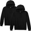 Gildan Adult Fleece Hoodie Sweatshirt, Style G18500, Multipack(Black (2-pack))
