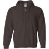 Gildan Adult Fleece Zip Hoodie Sweatshirt, Style G18600, Multipack(Dark Chocolate)