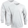 Gildan Adult Heavy Cotton Long Sleeve T-Shirt, Style G5400, 2-Pack(Ash Grey)