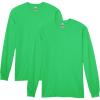 Gildan Adult Heavy Cotton Long Sleeve T-Shirt, Style G5400, 2-Pack(Irish Green)