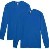 Gildan Adult Heavy Cotton Long Sleeve T-Shirt, Style G5400, 2-Pack(Royal)