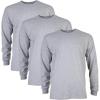 Gildan Adult Ultra Cotton Long Sleeve T-Shirt, Style G2400, Multipack(Sport Grey (3-pack))