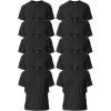 Gildan Adult Ultra Cotton T-Shirt, Style G2000, Multipack(Black (10-pack))