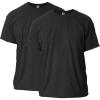 Gildan Adult Ultra Cotton T-Shirt, Style G2000, Multipack(Black (2-pack))