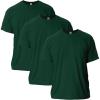 Gildan Adult Ultra Cotton T-Shirt, Style G2000, Multipack(Forest Green (3-pack))