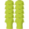 Gildan Adult Ultra Cotton T-Shirt, Style G2000, Multipack(Safety Green (10-pack))