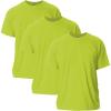 Gildan Adult Ultra Cotton T-Shirt, Style G2000, Multipack(Safety Green (3-pack))